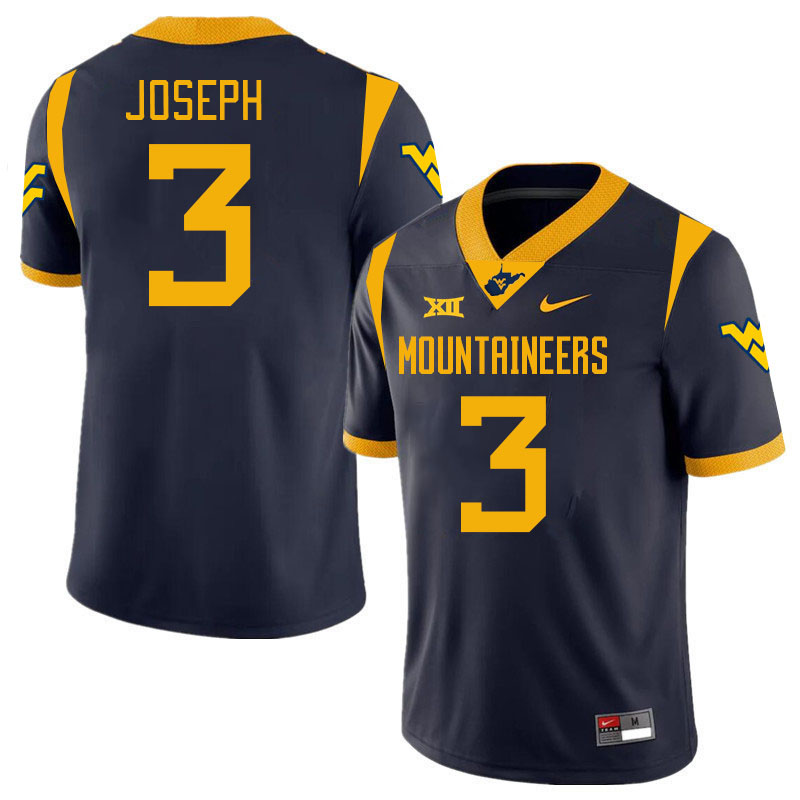 Men #3 Jaheem Joseph West Virginia Mountaineers College 2024 New Uniforms Football Jerseys Stitched